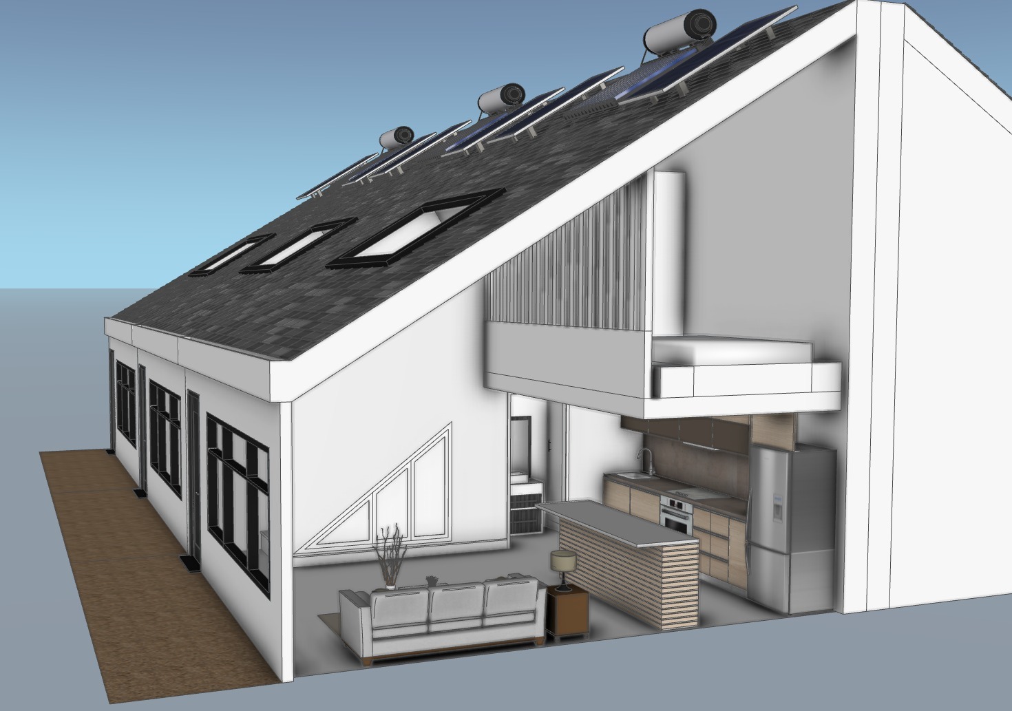 Interior of small home